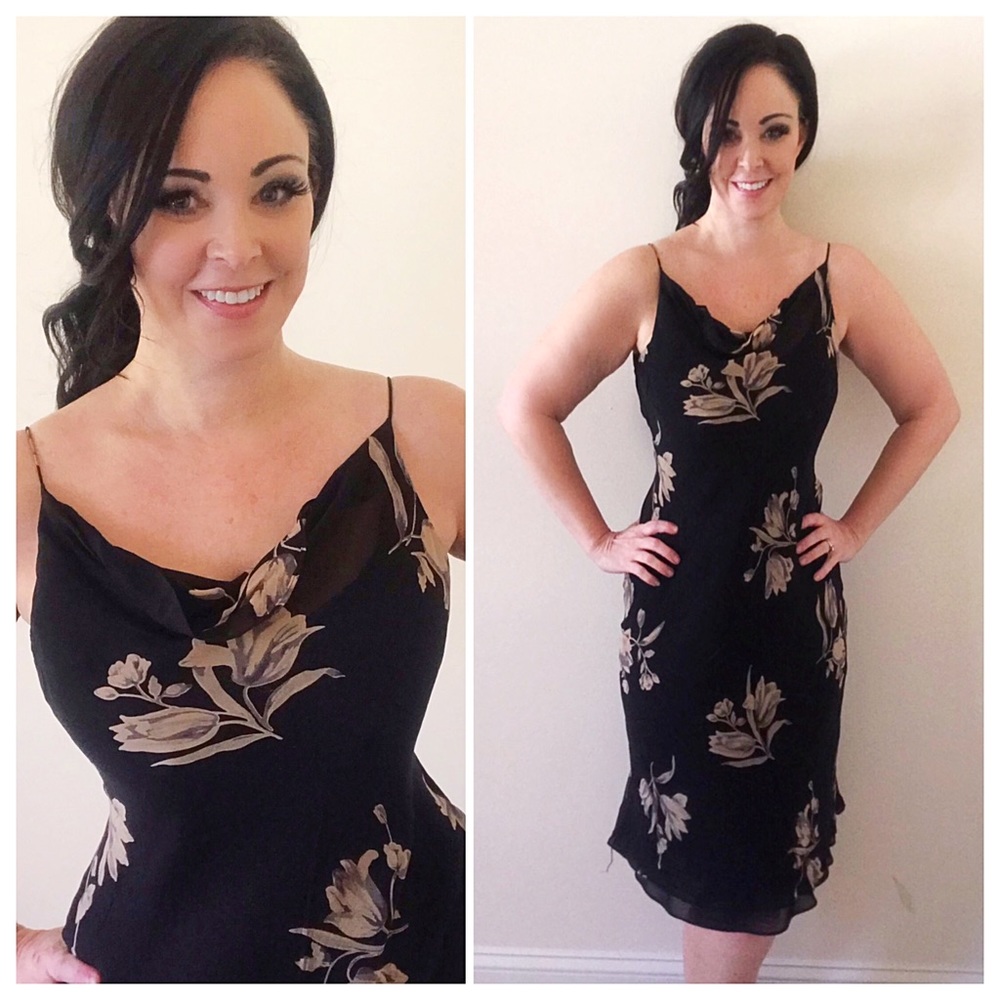 Spenser Jeremy Petites brown & black floral dress